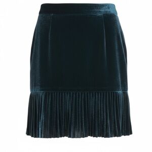 3.1 Phillip Lim Sapphire Velvet Mini Skirt 4 NWT Pleated Tie Waist Twee